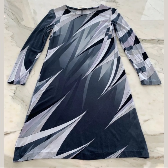 EMILIO PUCCI BLACK MULTI DRESS MODEL 46RL22 SIZE IT 42 / US 8 - Picture 11 of 16